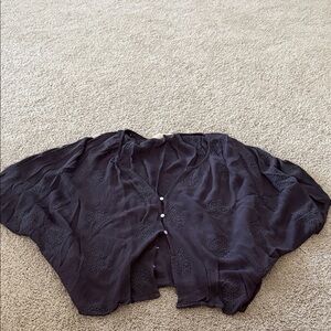 Lovestitch Black Sheer Blouse